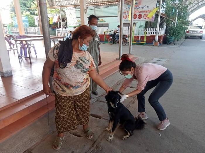 กิจกรรมออกให้บริการฉีดวัคซีนป้องกันโรคพิษสุนัขบ้าและทำหมันให้กับสุนัขและแมวในพื้นที่ ตามโครงการสัตว์ปลอดโรค คนปลอดภัยจากโรคพิษสุนัขบ้า ตามพระปณิธาน ศาสตราจารย์ ดร. สมเด็จเจ้าฟ้าฯกรมพระศรีสวางควัฒน วรขัตติยราชนารี ประจำปี 2564